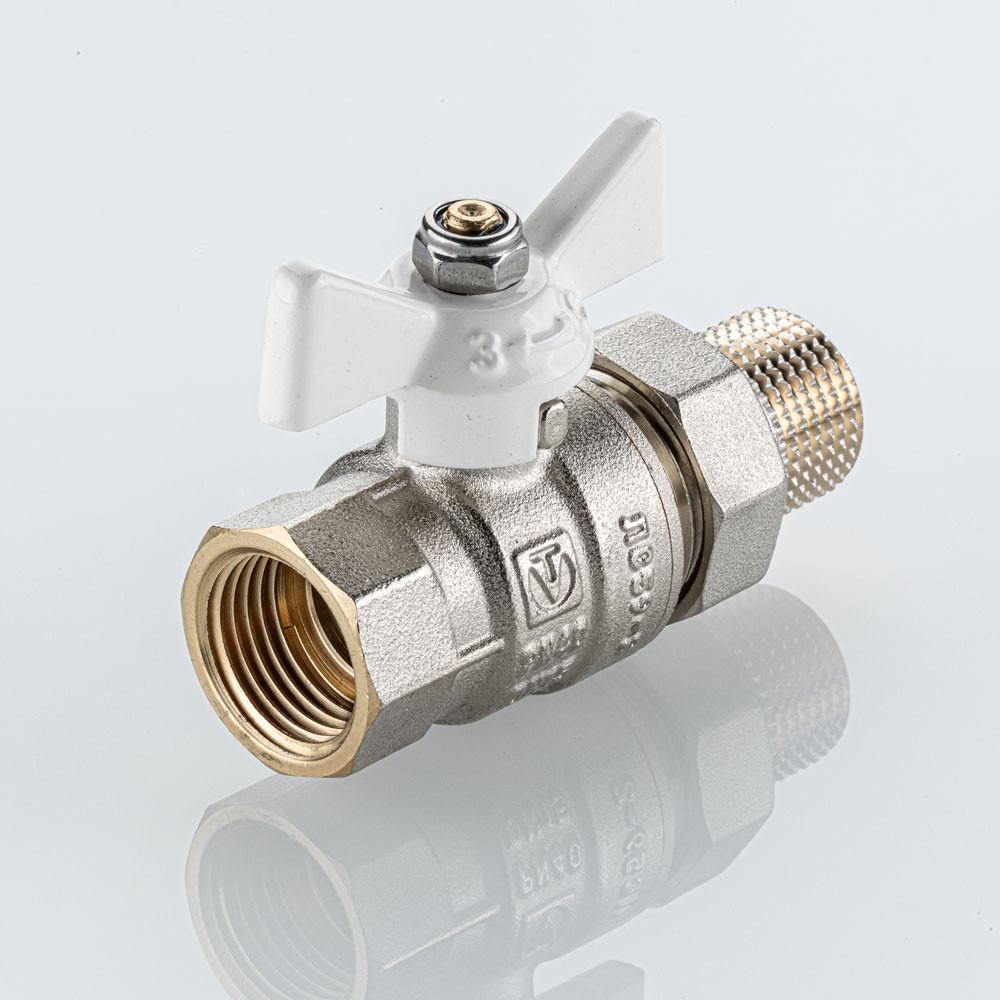 Кран вода VALTEC BASE-ГОСТ 1/2" г/ш баб американка (бел. руч.) VT.227S.NW.04