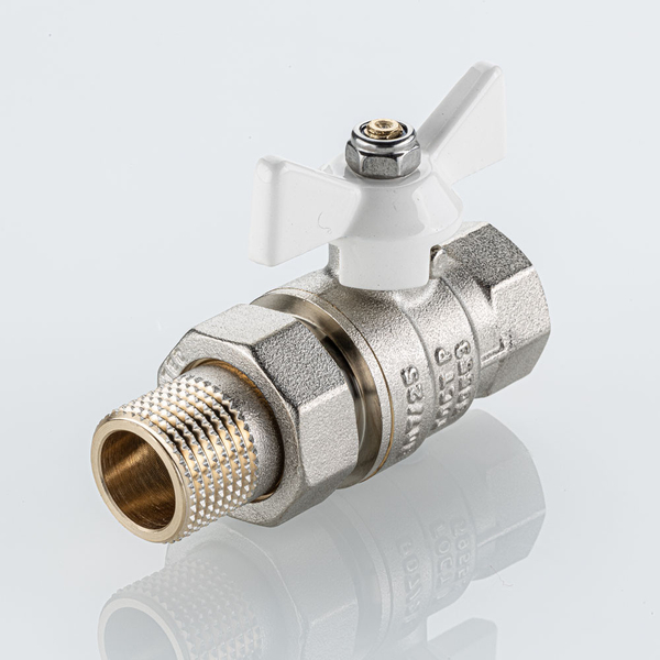 Кран вода VALTEC BASE-ГОСТ 1/2" г/ш баб американка (бел. руч.) VT.227S.NW.04