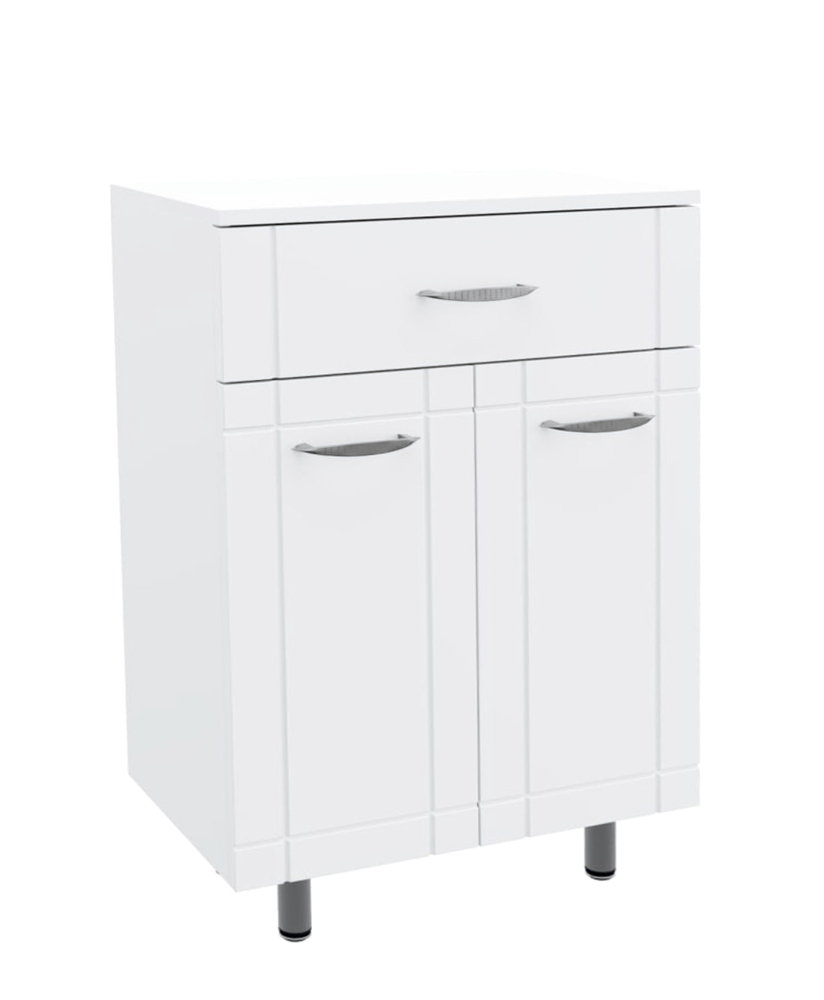Комод SANTREK HOME "Мальта-55"  (Белый) 2 двери 1 ящик 550х716х300  
