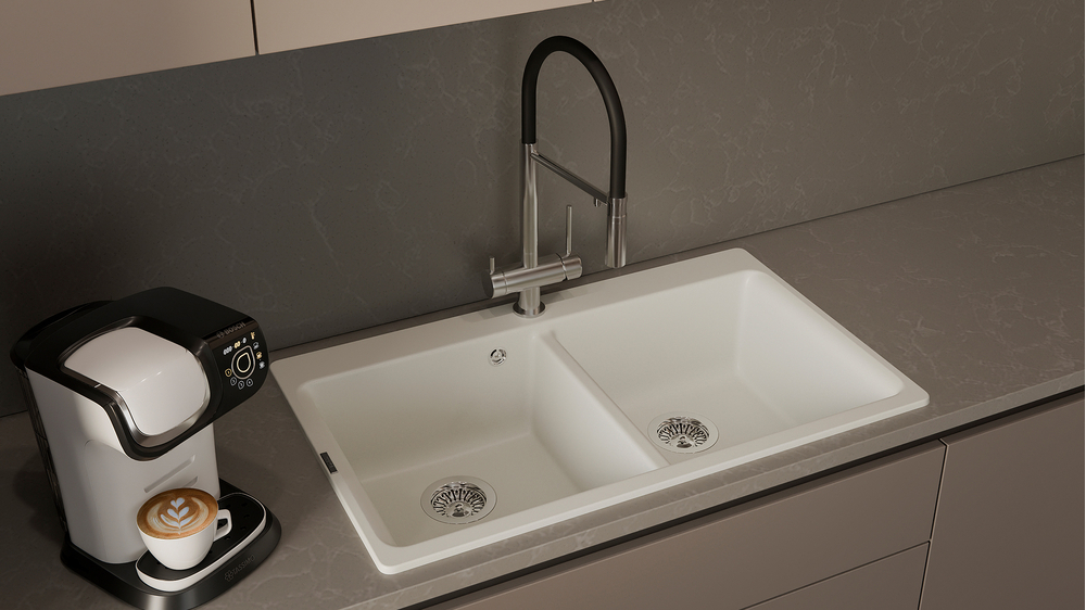 Rivelato Смеситель для кухни Adria U-обр. гибкий излив с краном питьевой воды D-35мм brushed арт.1523517 BS