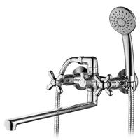 Смеситель ванна длинный излив GROSS AQUA Ретро (Retro) 7016083C-35L(F)-Н