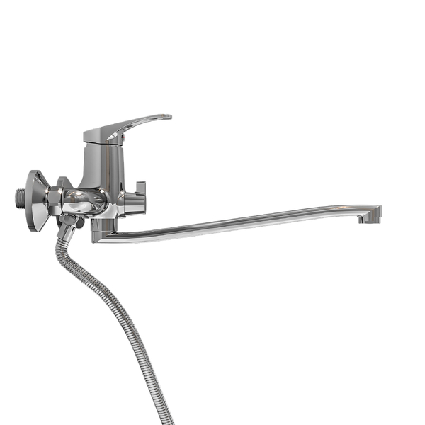 Смеситель ванна длинный излив GROSS AQUA Базис (Base) 7211258C-35S