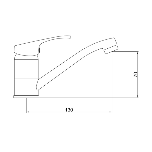 Смеситель д/к GROSS AQUA Базис (Base) 3210258С -15 кор. Излив G0109