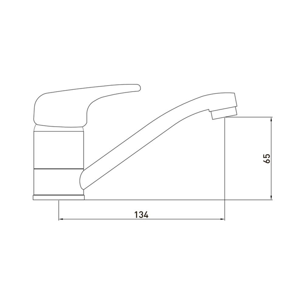 Смеситель д/к GROSS AQUA Оптимум (Optima) 3509511C-G0145 кор.из,гайк