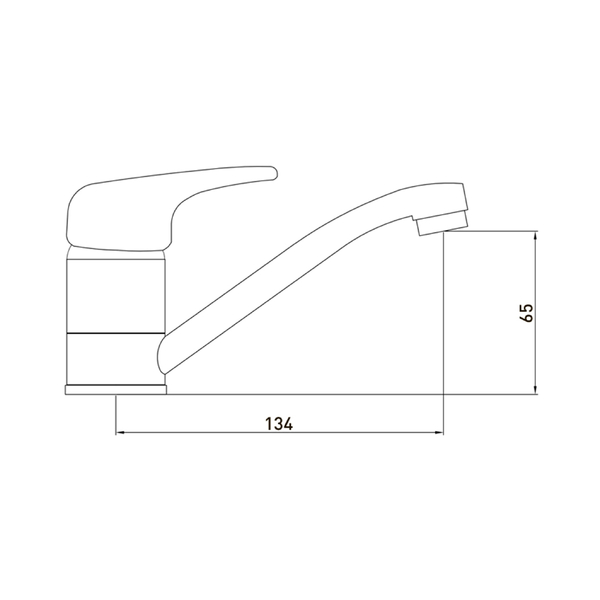 Смеситель д/к GROSS AQUA Оптимум (Optima) 3509511C-G0145 кор.из,гайк