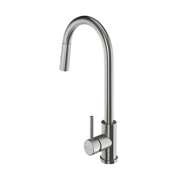 Смеситель д/к с выдвиж.изливом GROSS AQUA Сталь (Neosteel) 3140609SS