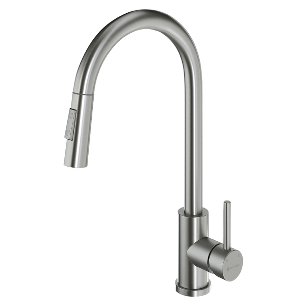 Смеситель д/к с выдвиж.изливом GROSS AQUA Сталь (Neosteel) 3140609SS