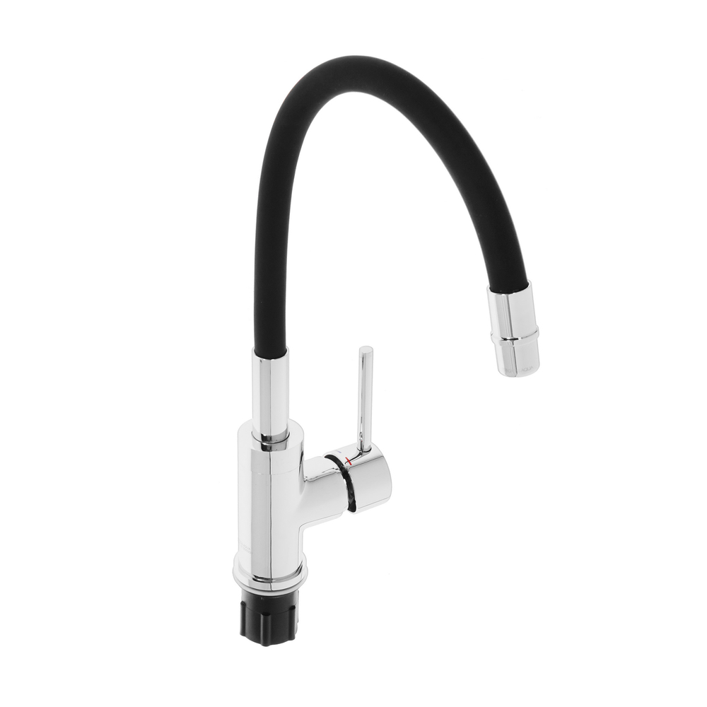 Смеситель д/кухни GROSS AQUA Волна (ColorFlex) 3241508B с гибк. изл.