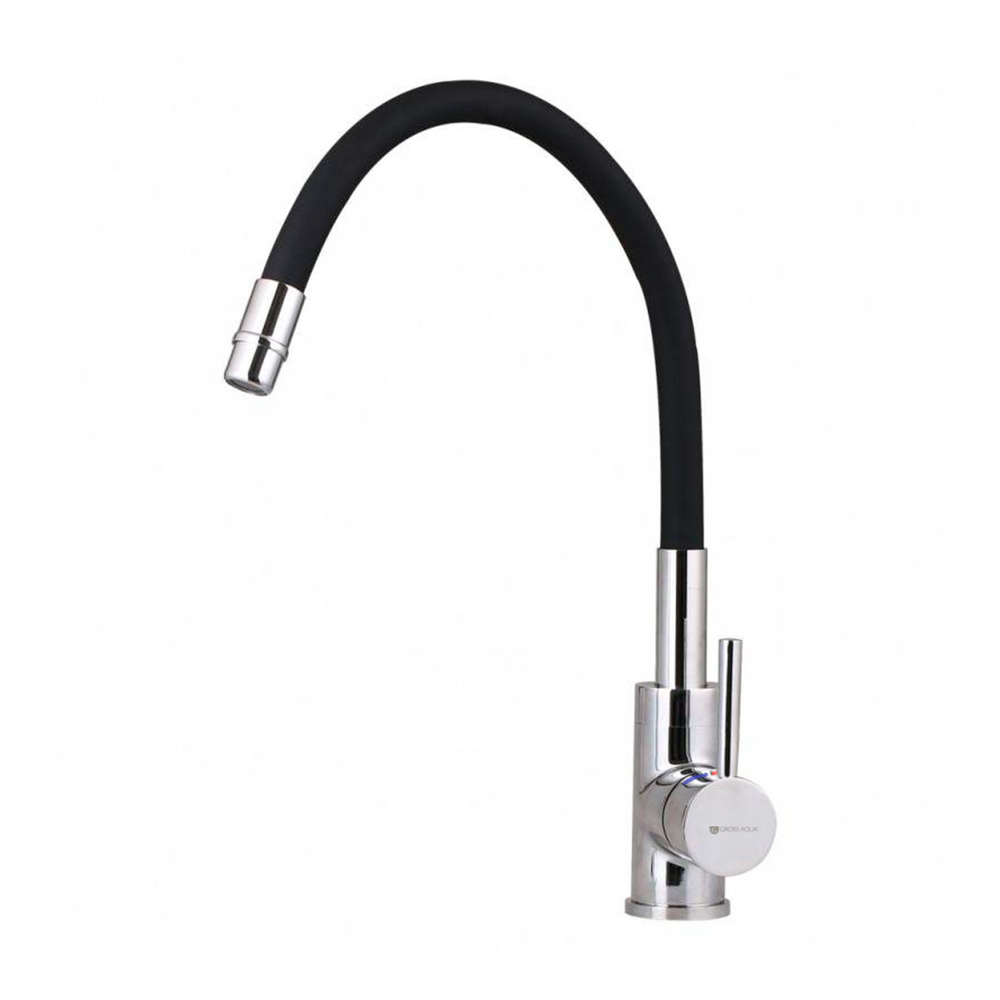 Смеситель д/кухни GROSS AQUA Волна (ColorFlex) 3241508B с гибк. изл.