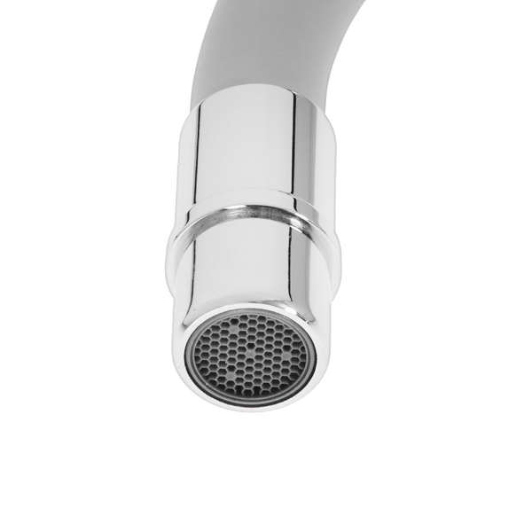 Смеситель кухня с гибким изливом GROSS AQUA Волна (ColorFlex) 3241508G хром-серый