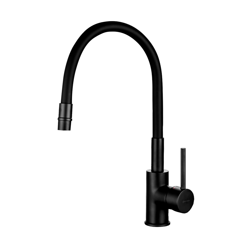 Смеситель д/кухни GROSS AQUA Волна (ColorFlex Matt Black) 3241508MB