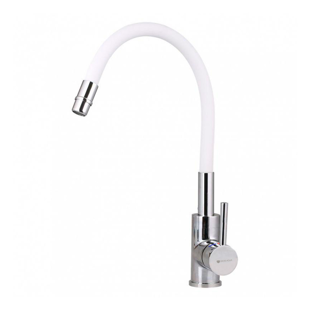 Смеситель д/кухни GROSS AQUA Волна (ColorFlex) 3241508W с гибк. изл.