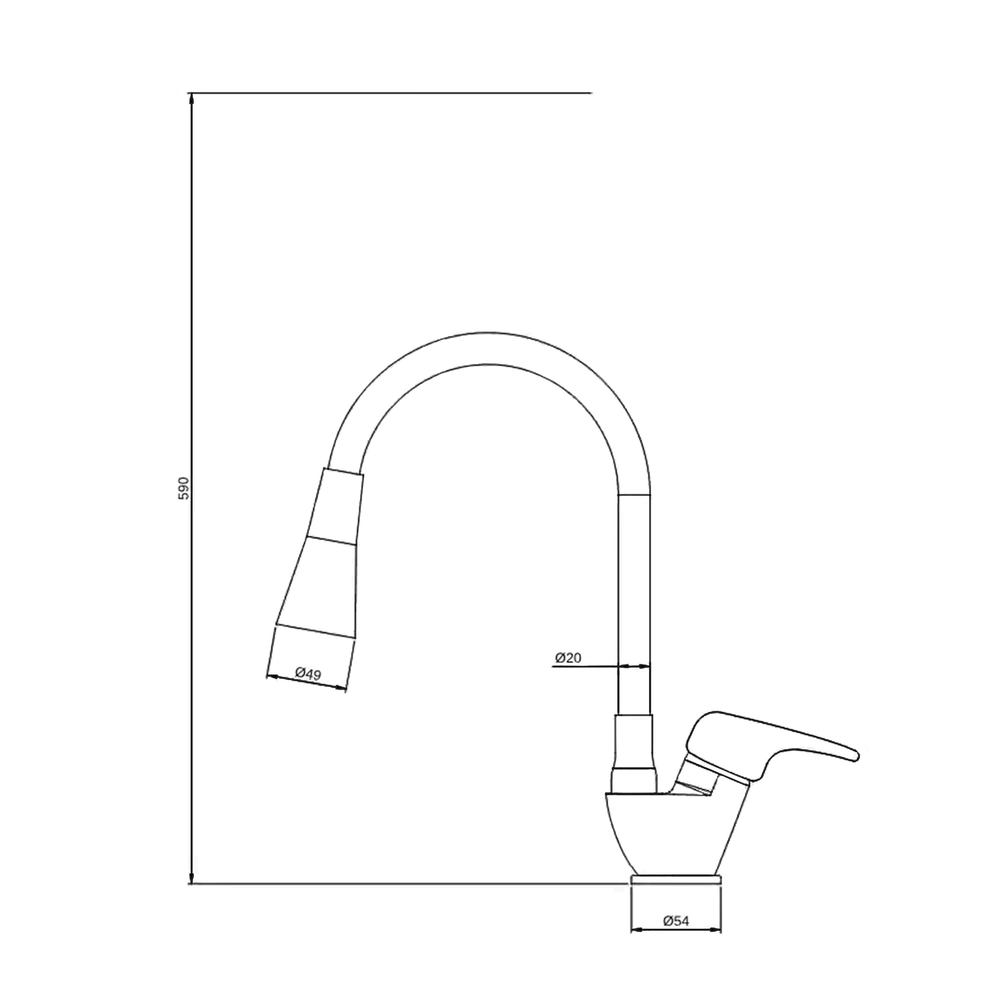 Смеситель д/кухни GROSS AQUA Оптимум (Optima) 3505511C-G016