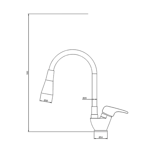 Смеситель д/кухни GROSS AQUA Оптимум (Optima) 3505511C-G016