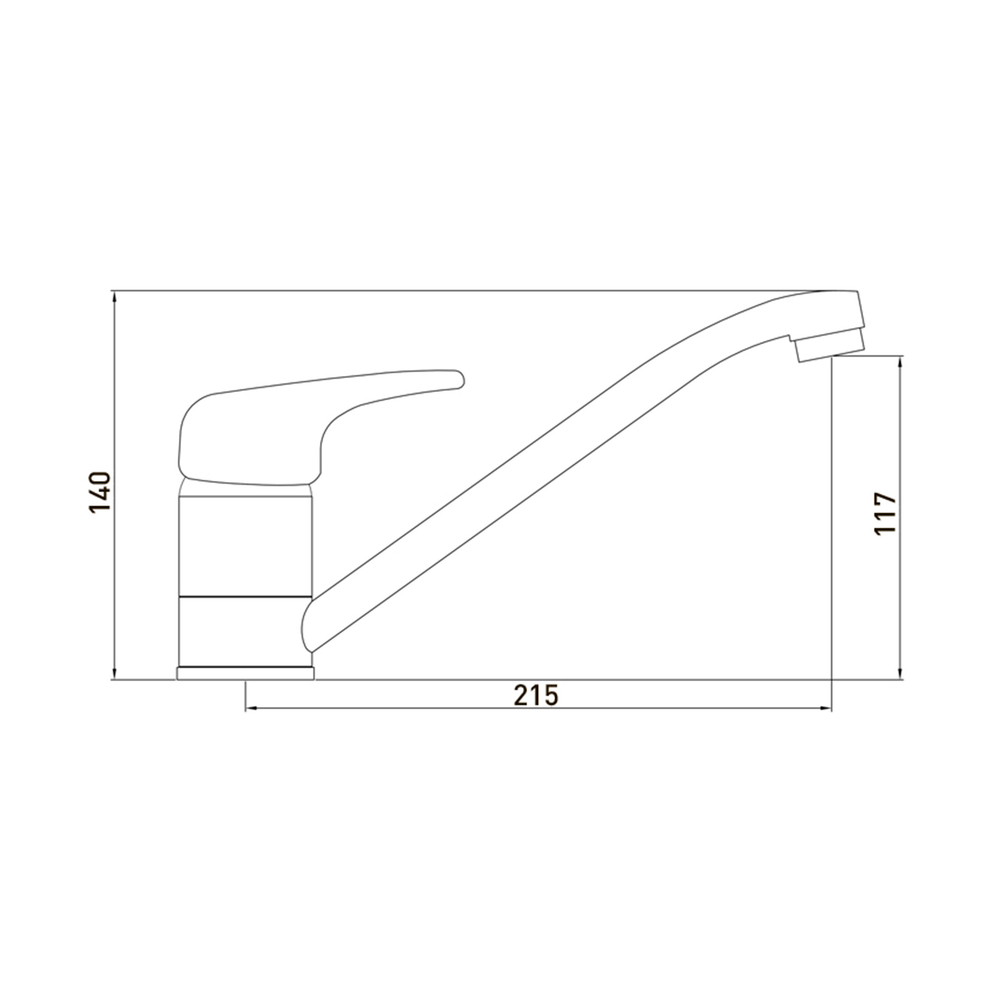 Смеситель д/кухни GROSS AQUA Оптимум (Optima) 3509511C-G0146