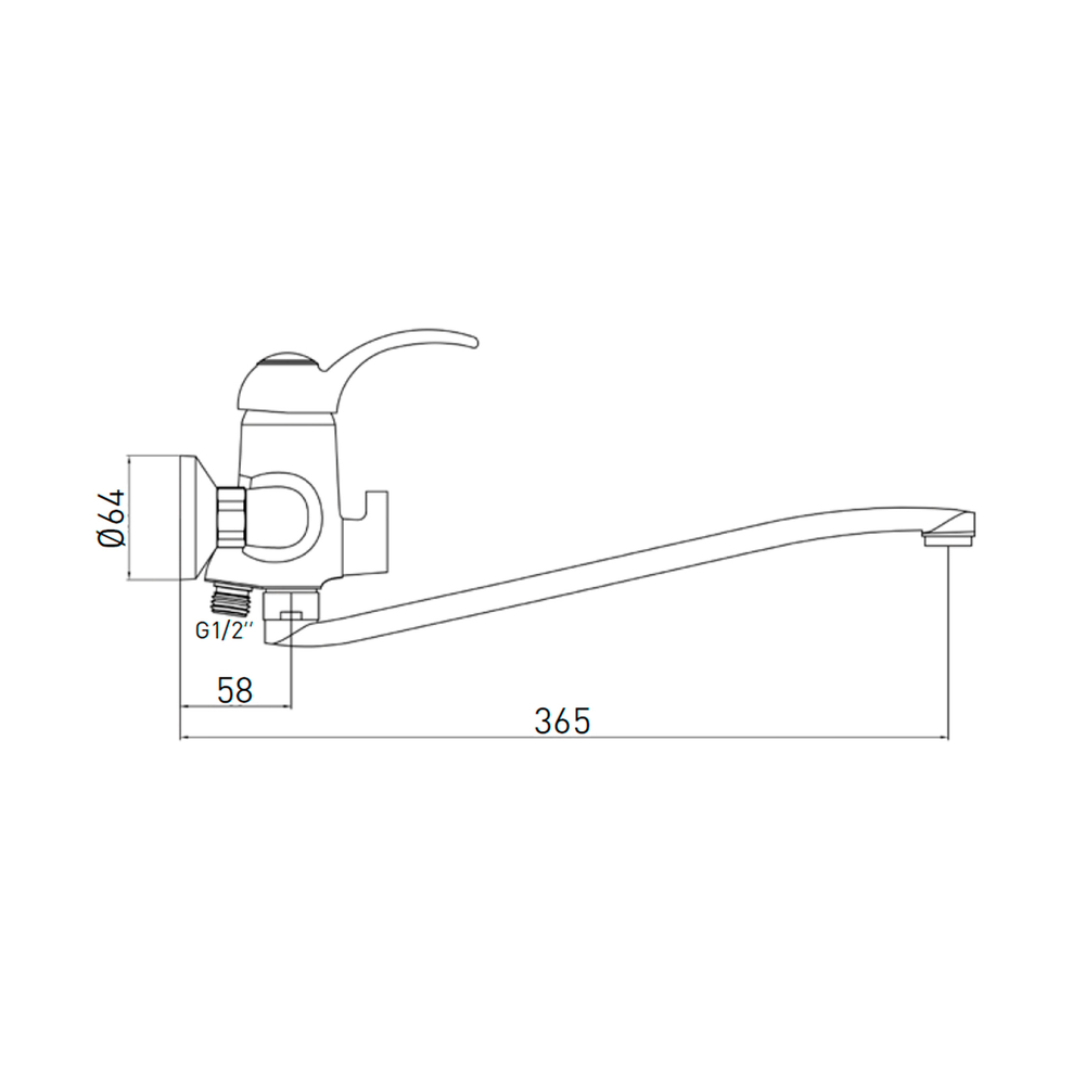 Смеситель для ванны дл.изл. GROSS AQUA Прованс (Provance) 7518586С-35S