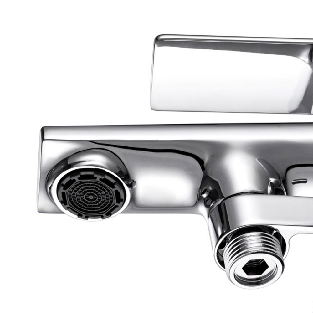 Смеситель для ванны короткий излив GROSS AQUA Грани (Edge) 2515880C