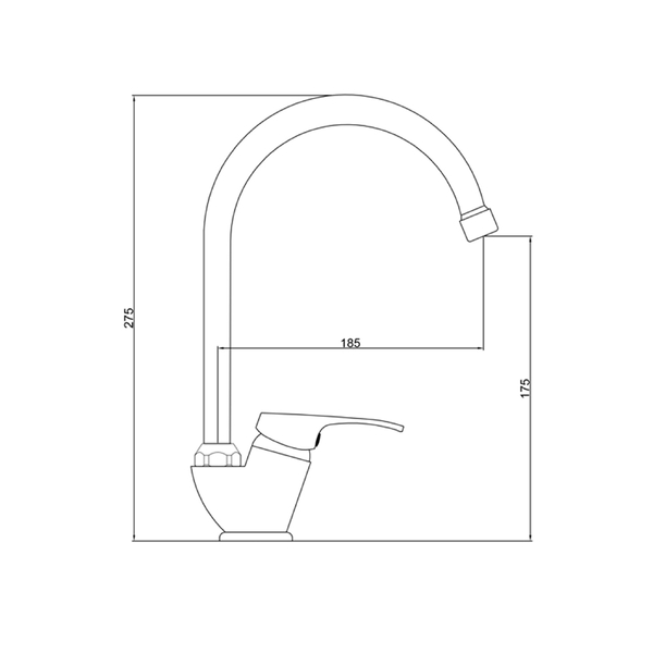 Смеситель кухня GROSS AQUA Базис (Base) 3205258С-В01
