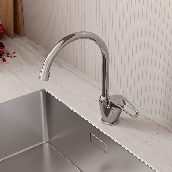 Смеситель кухня GROSS AQUA Базис (Base) 3205258С-В01