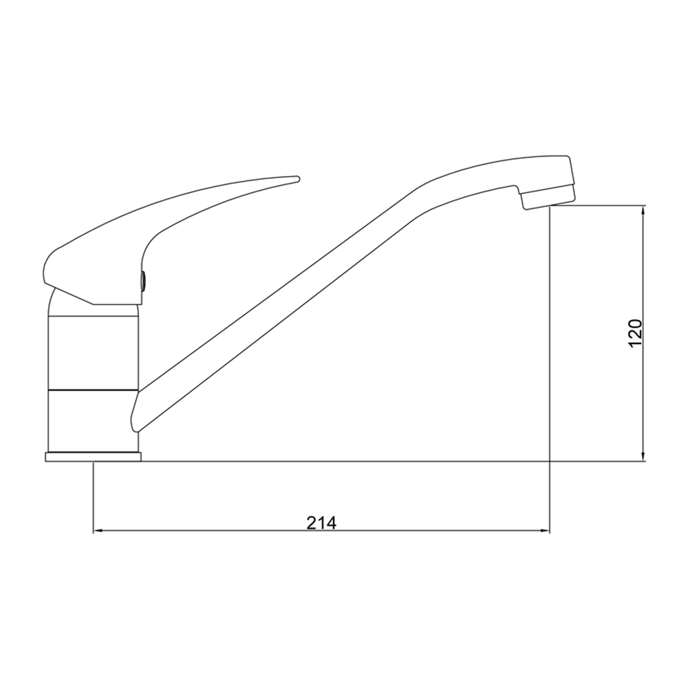 Смеситель для кухни GROSS AQUA Стандарт (Basic) 3210257С- G0110