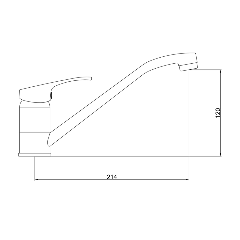 Смеситель для кухни GROSS AQUA Базис (Base) 3210258С- G0110