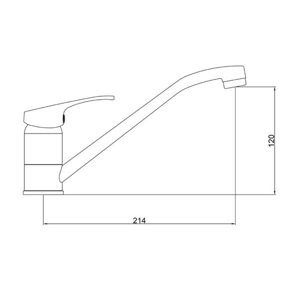 Смеситель для кухни GROSS AQUA Базис (Base) 3210258С- G0110