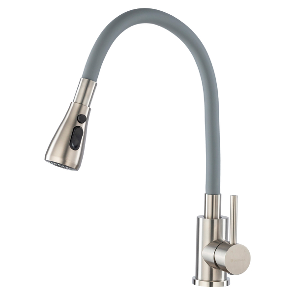 Смеситель для кухни с гибк.изливом GROSS AQUA Сталь (Neosteel) 3241609SSG