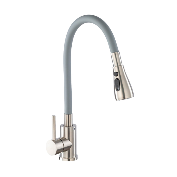 Смеситель для кухни с гибк.изливом GROSS AQUA Сталь (Neosteel) 3241609SSG