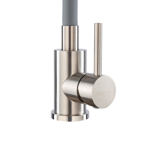 Смеситель для кухни с гибк.изливом GROSS AQUA Сталь (Neosteel) 3241609SSG