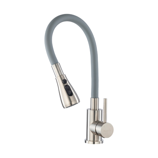 Смеситель для кухни с гибк.изливом GROSS AQUA Сталь (Neosteel) 3241609SSG