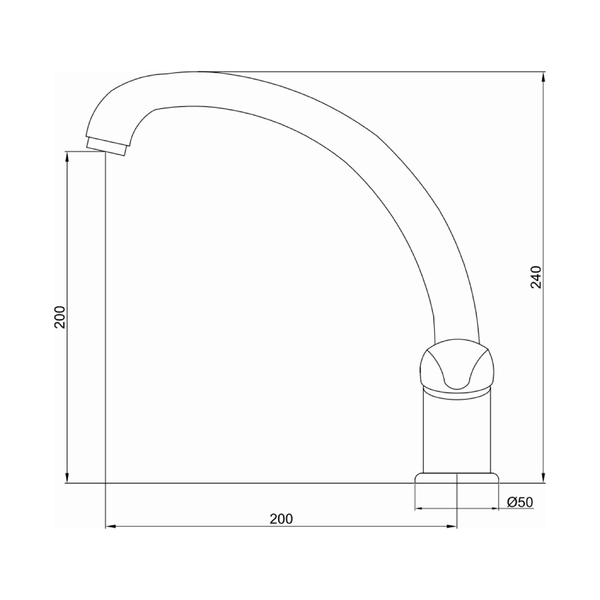 Смеситель для кухни утка GROSS AQUA Стандарт (Basic) 3205257С-A02