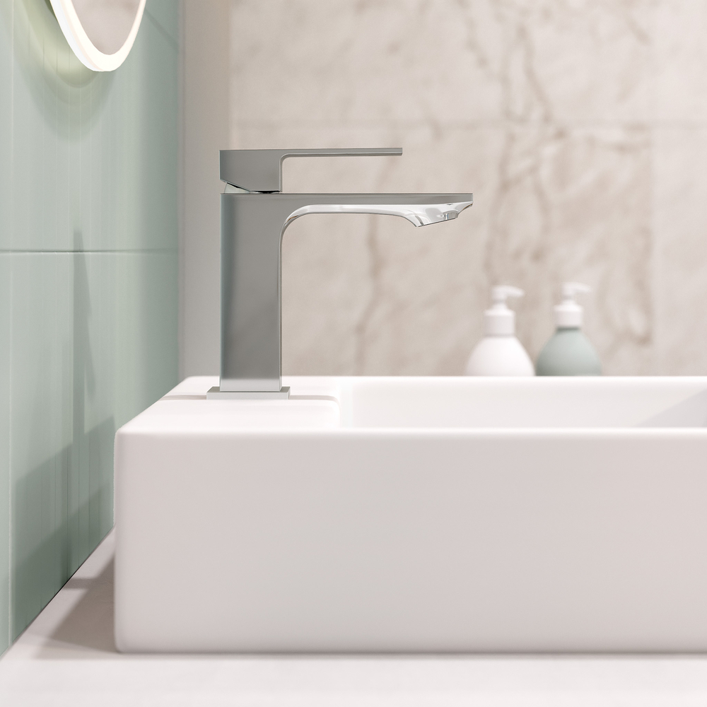 Смеситель для умывальника GROSS AQUA Грани (Edge) 6210880C