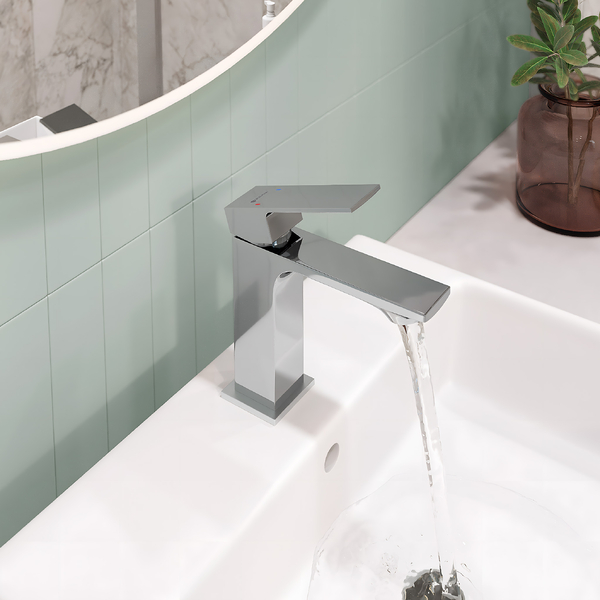 Смеситель для умывальника GROSS AQUA Грани (Edge) 6210880C