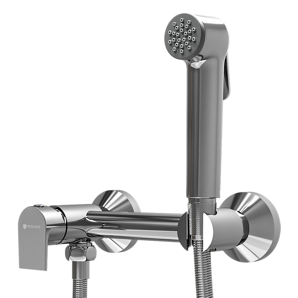 Смеситель с гиг.душем настен. GROSS AQUA Биде (Bidet) GA012201C