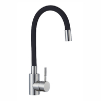 Смеситель для кухонной мойки с гибким изливом RUSH Simple SUS7335-61Black черный