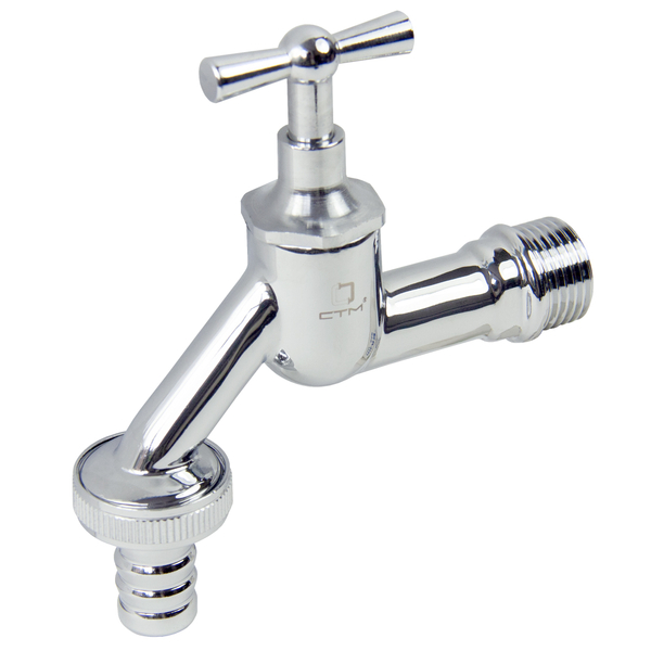 Вентиль водоразборный 1/2" ручка-бабочка, хром. CTM CADS1212