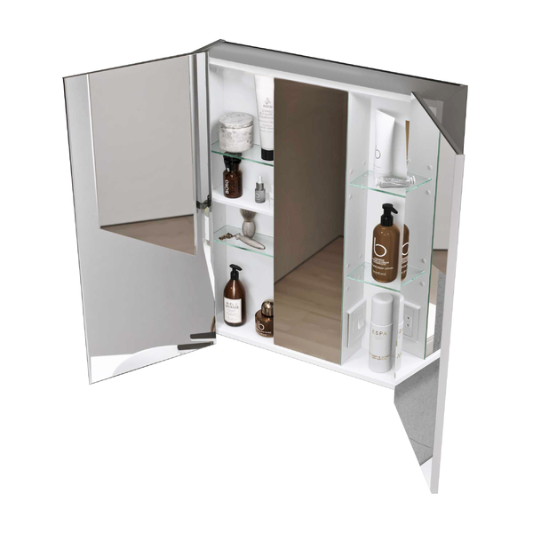 Шкаф зеркальный COSMETIC-75 белый Alavann 