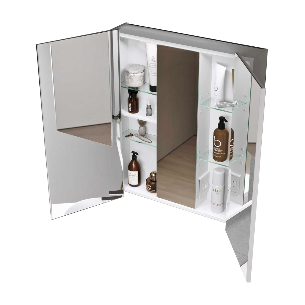 Шкаф зеркальный COSMETIC-75 белый Alavann 