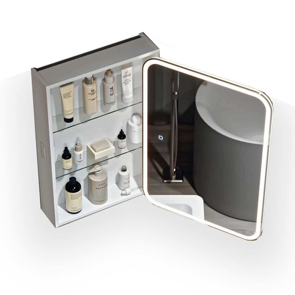 Шкаф зеркальный COSMETIC Light -50 белый Alavann 