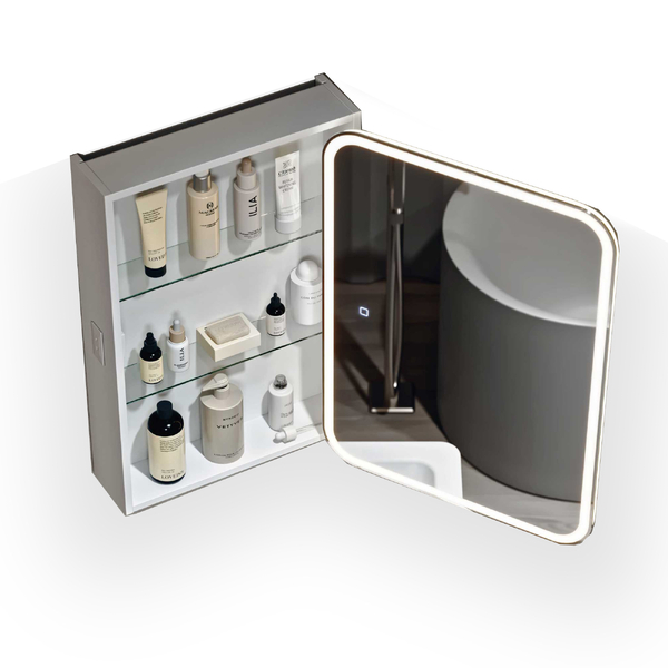 Шкаф зеркальный COSMETIC Light -50 белый Alavann 