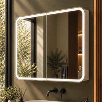 Шкаф зеркальный COSMETIC Light -100 белый Alavann 