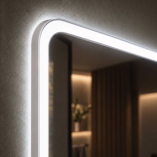 Шкаф зеркальный COSMETIC Light -100 белый Alavann 