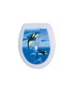 Сиденье д/унитаза жесткое ОКЕАН "Дельфины"