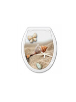 Сиденье д/унитаза жесткое ОКЕАН "Ракушки-бабочка"