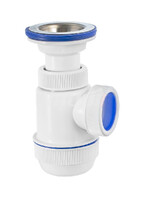 ВП 0672 Сифон "МИНИ Элит" с литым вып., нерж.чашкой д. 70 мм (1 1/2" - 40)