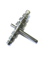 Ключ для американок и др. соед. с набором шестигранников и ручкой