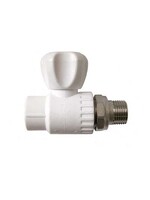 Кран п/радиатор с американкой 25-3/4 PP-R штуцер прямой RTP 27861