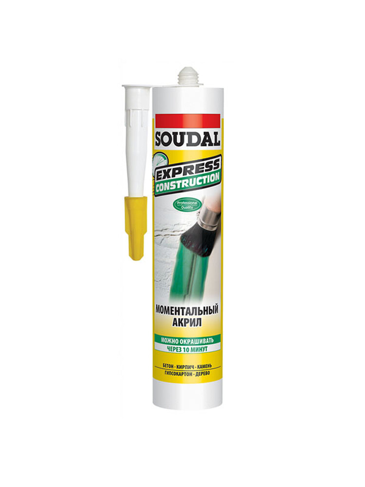 Акрил Моментальный белый 12*300 мл SOUDAL (арт. 122879)