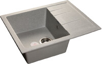 Мойка для кухни GranFest Композит QUADRO 650L 1 чаша+крыло 650*500 мм (Q-650L серый)