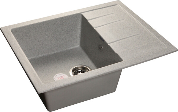 Мойка для кухни GranFest Композит QUADRO 650L 1 чаша+крыло 650*500 мм (Q-650L серый)